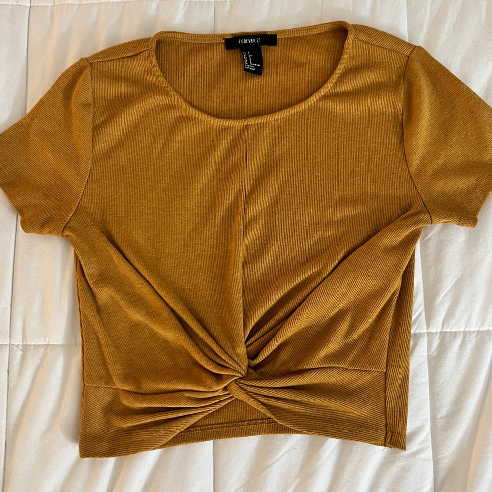 Forever 21 Yellow Crop Top